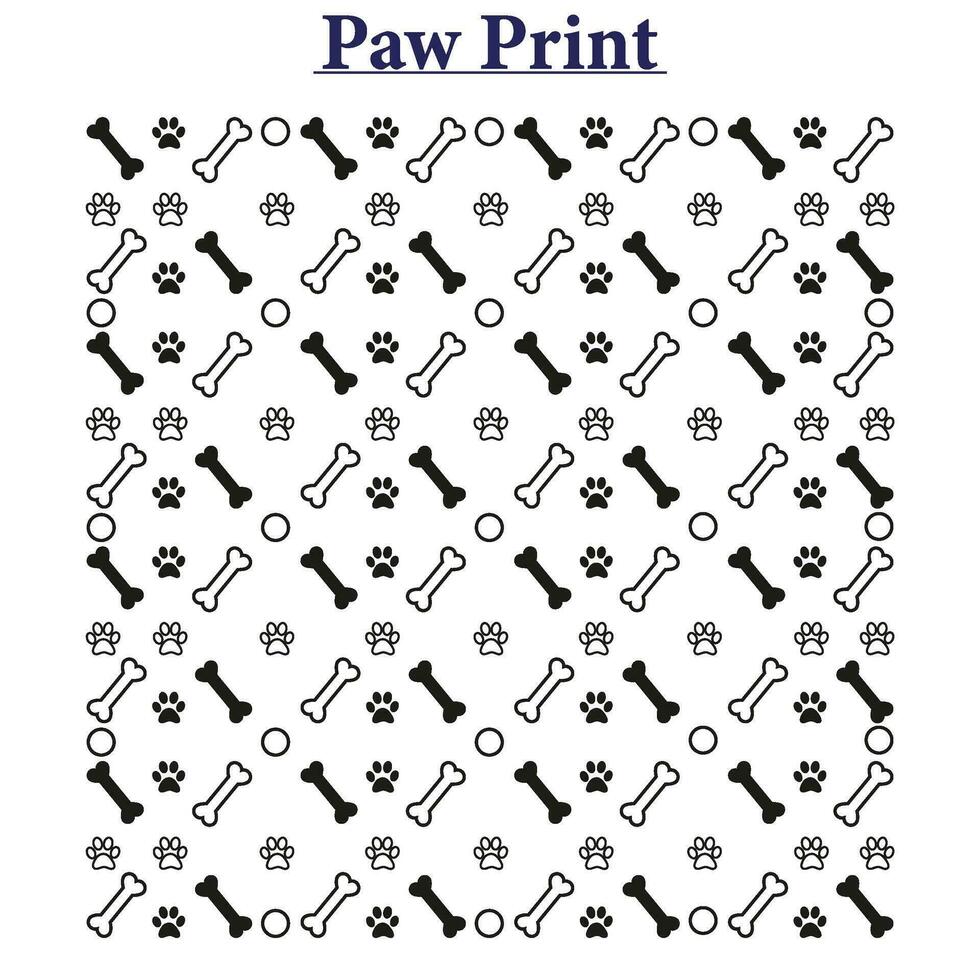 Paw Print Vector Background