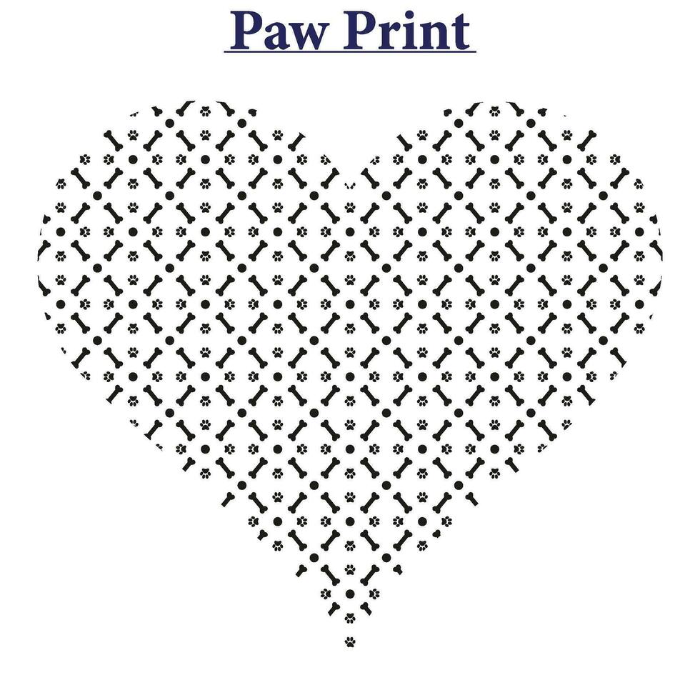 Paw Print Vector Background