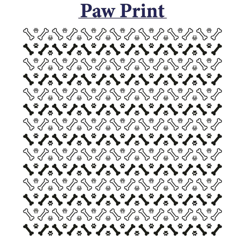 Paw Print Vector Background