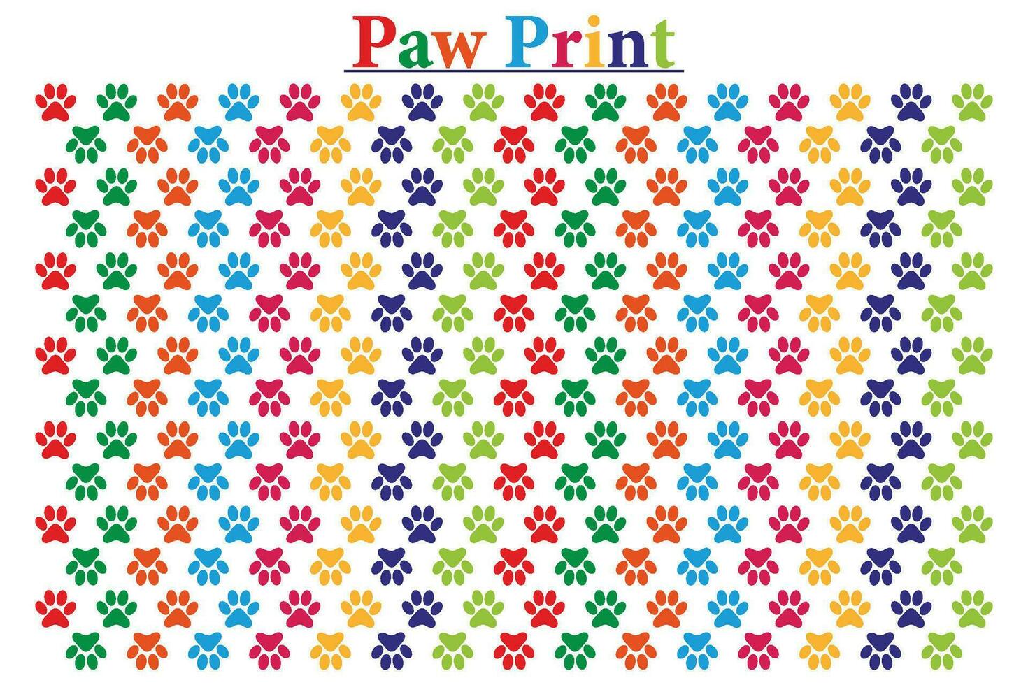 Paw Print Vector Background