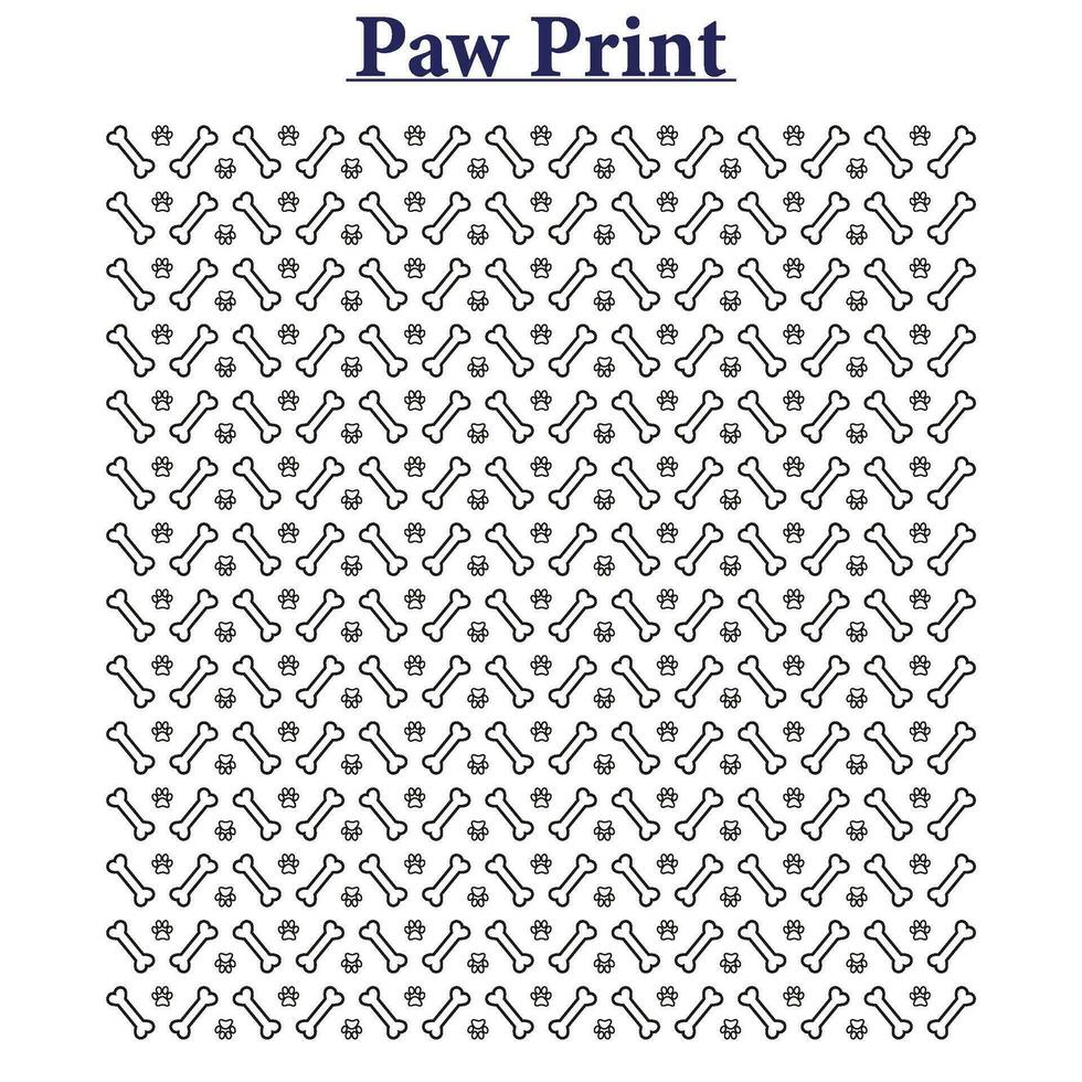 Paw Print Vector Background