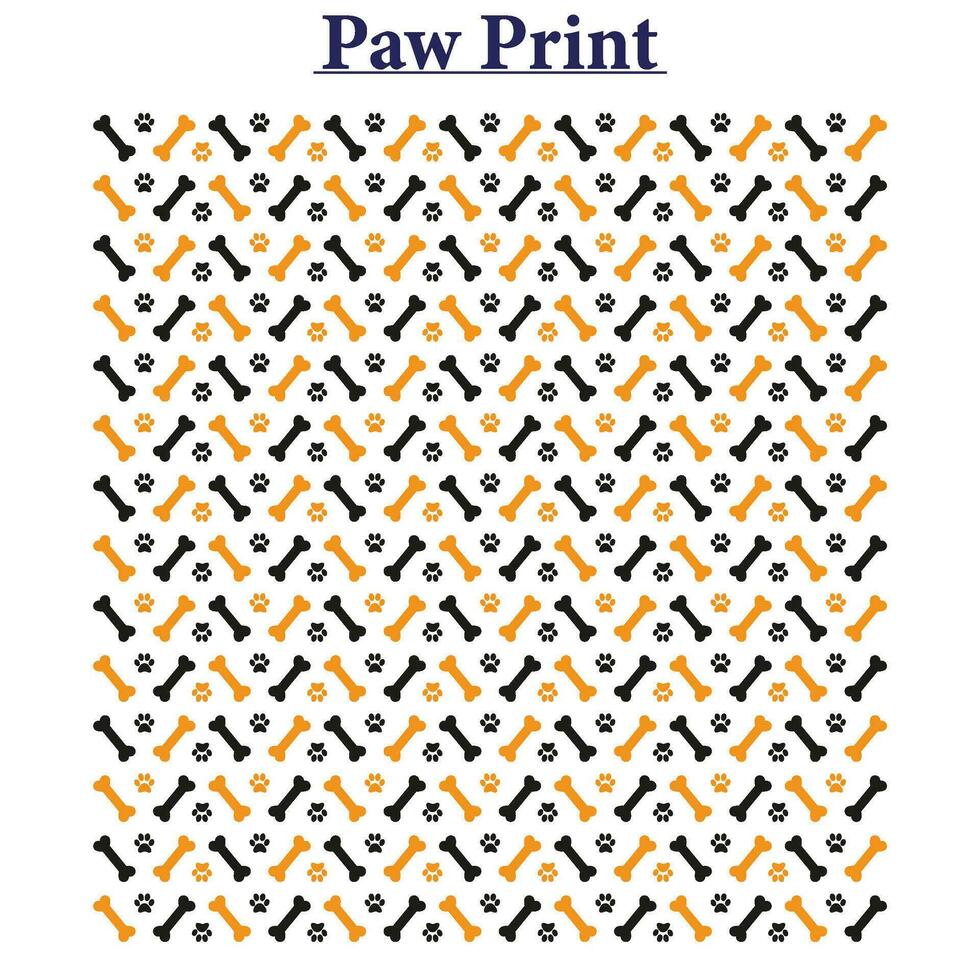 Paw Print Vector Background