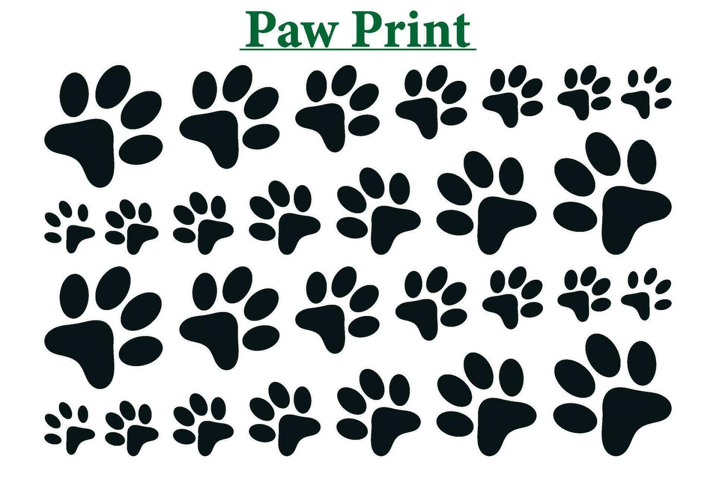 Paw Print Vector Background