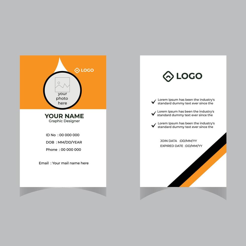 Id Card Design For Your Template vector