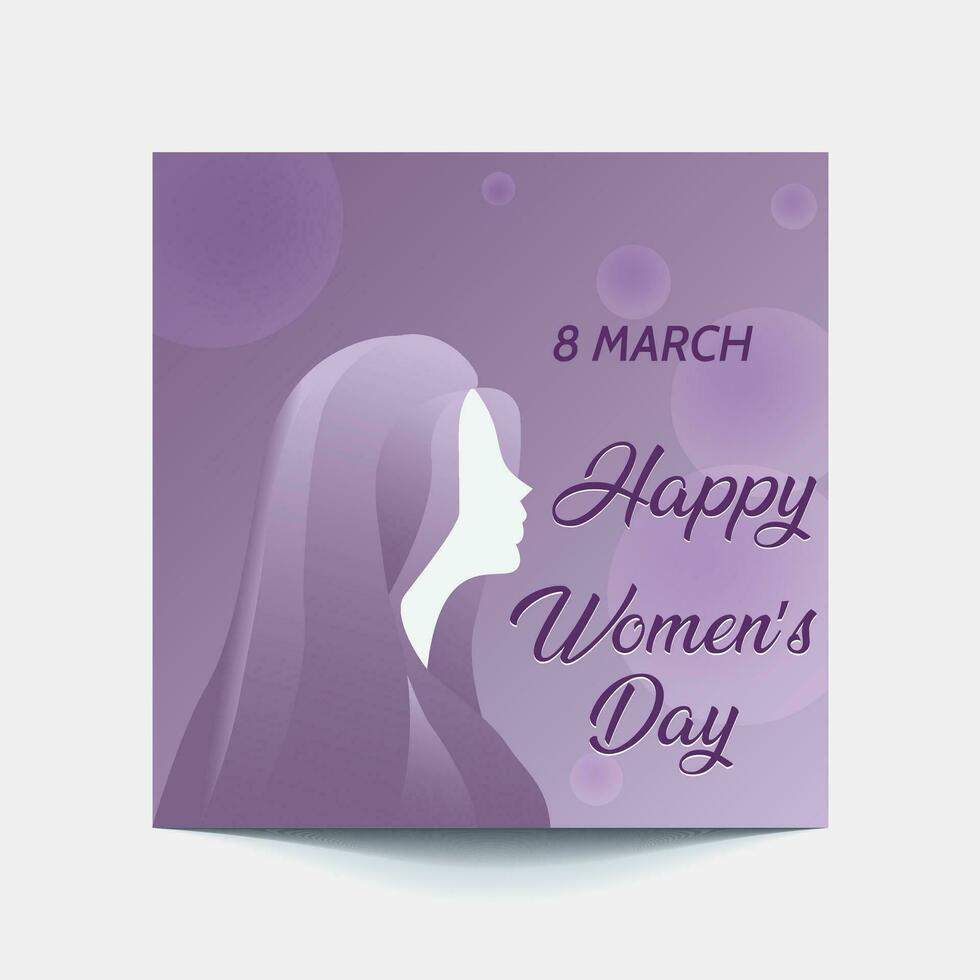 International Women's Day 8 march with frame of flower and Paper art style. vector