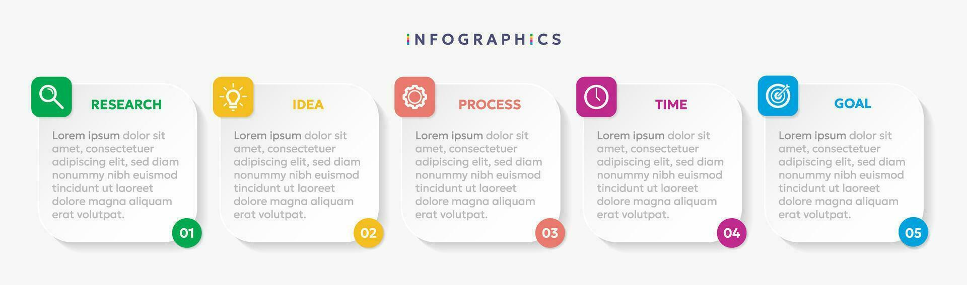 Modern business infographic template with 3 options or steps icons vector