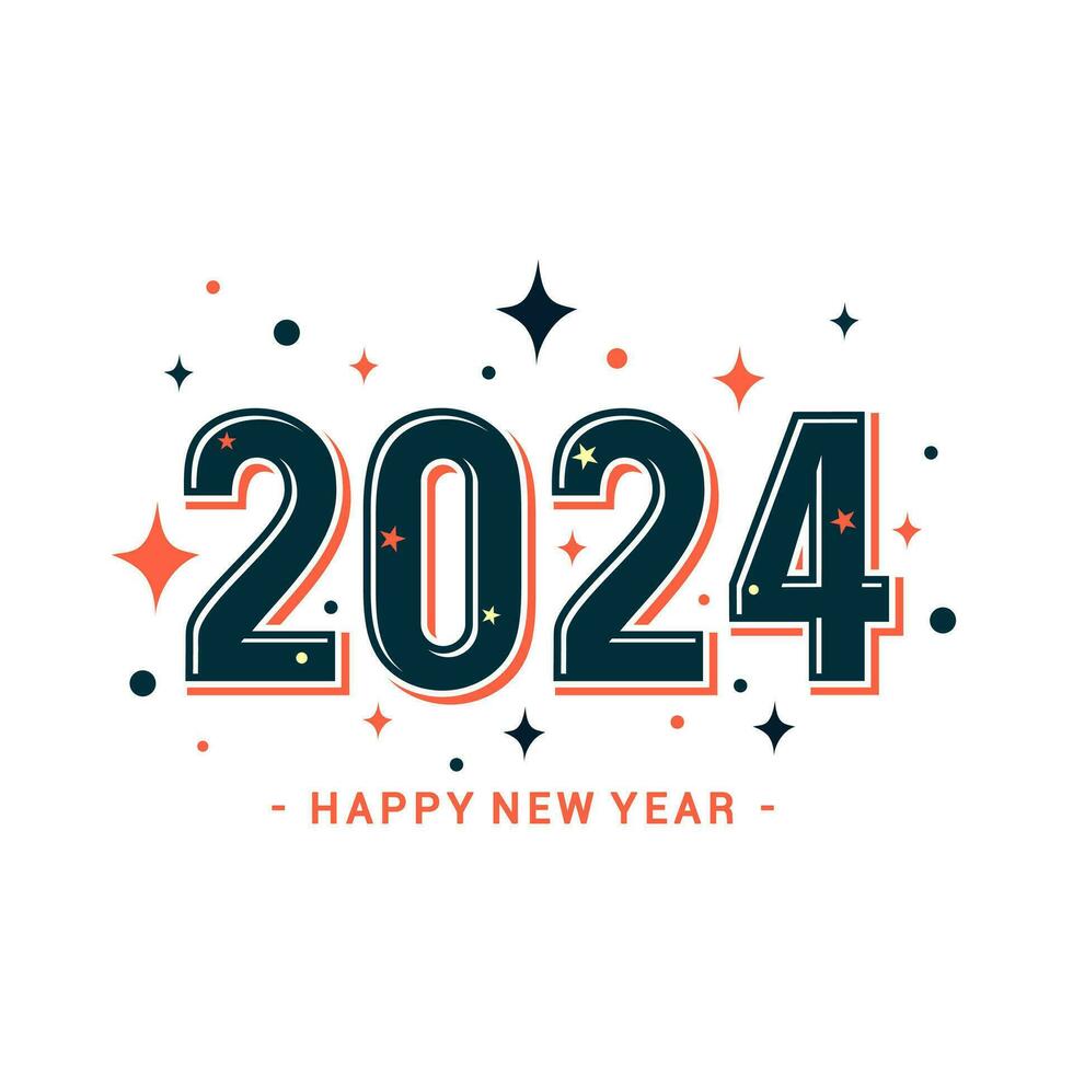 feliz año nuevo 2024 vector