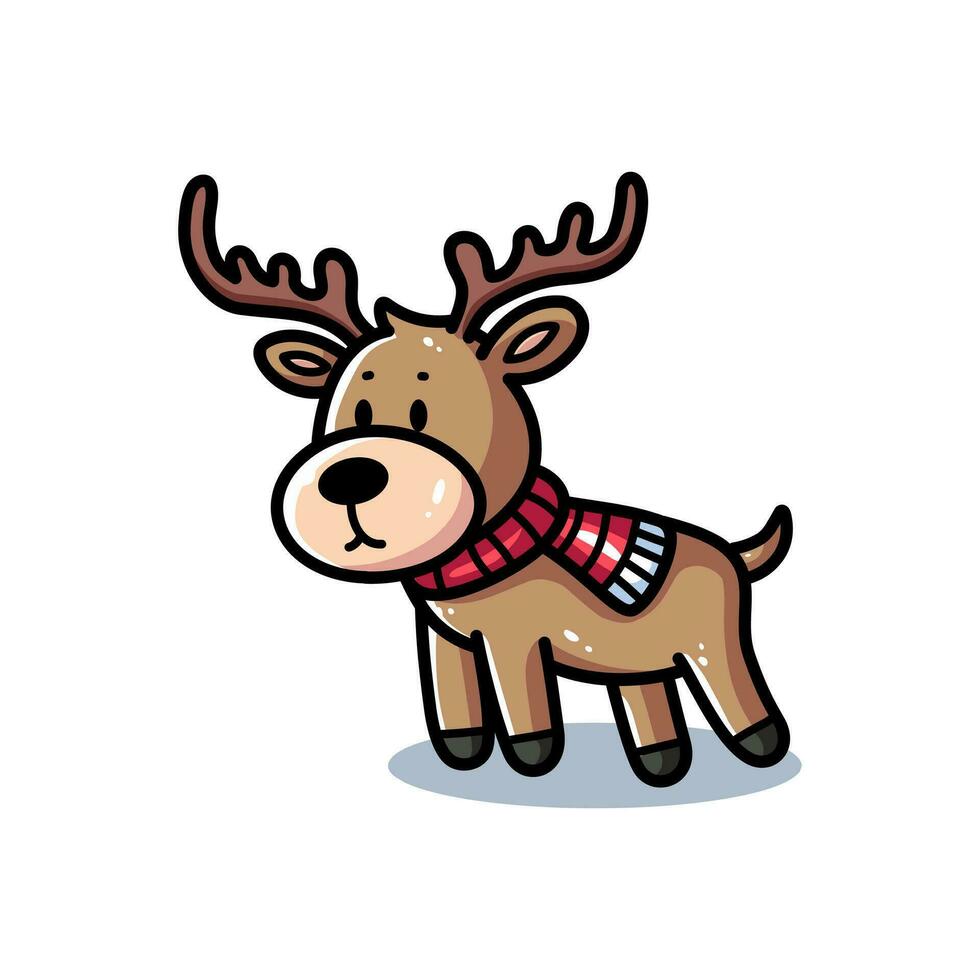 Christmas Reindeer Ornament isolated on a white background vector