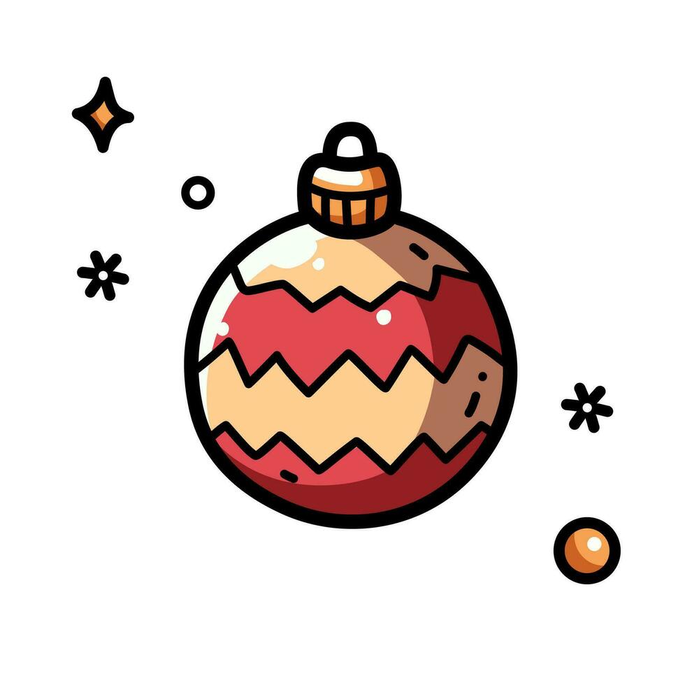 Christmas Ball Ornament isolated on a white background vector