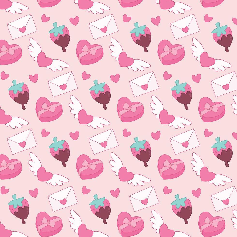 Cute Valentine Themed Art with simple color. Love Valentine Decoration vector design icon arts