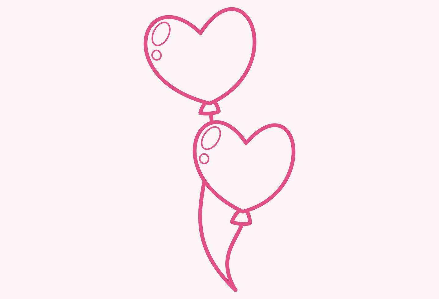 Cute Valentine Themed Art with simple color. Love Valentine Decoration vector design icon arts