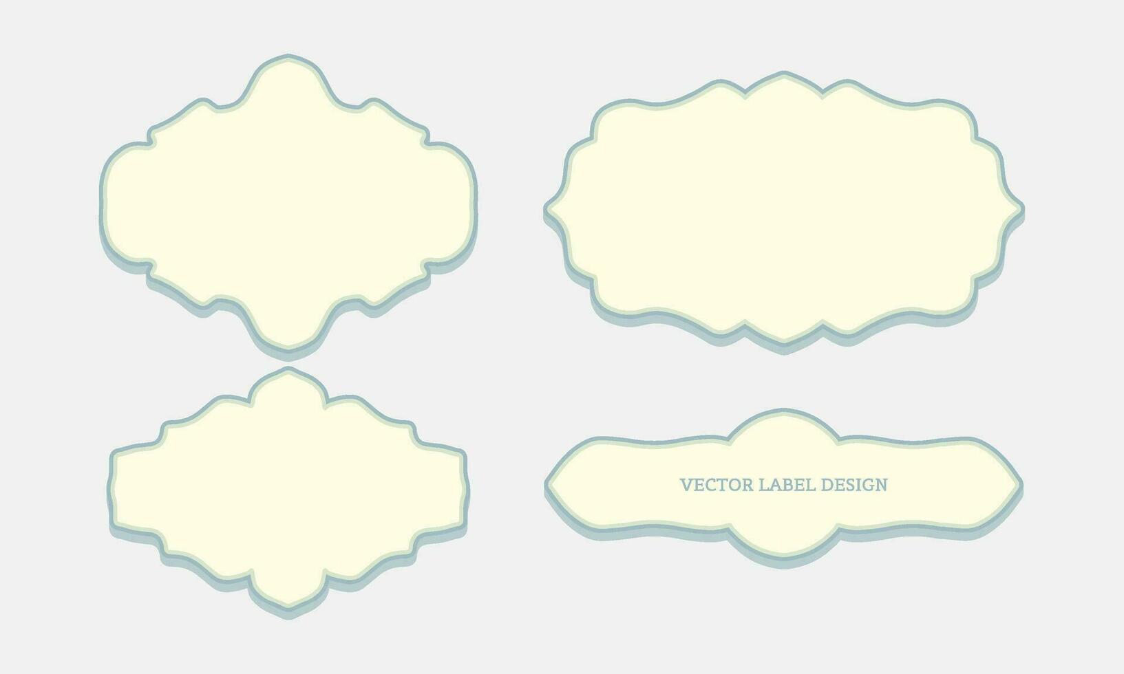 four different types of frames with different shapes vector