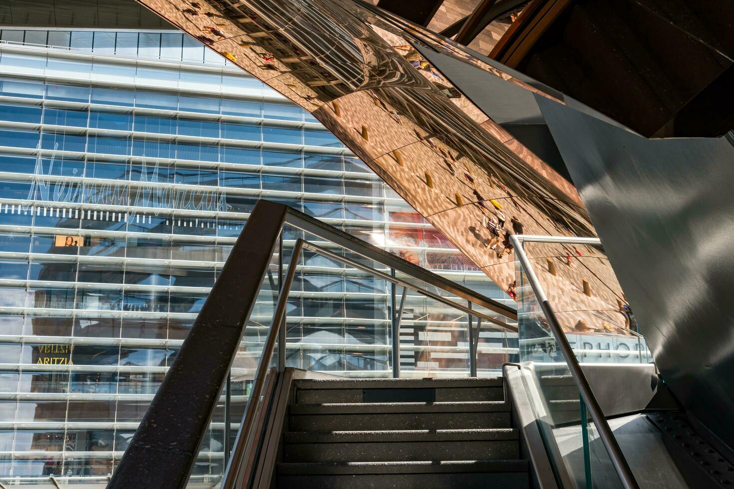 New York City, USA - August 9, 2019-View of the architectural structure called The Vessel in Manhattan during a sunny day photo