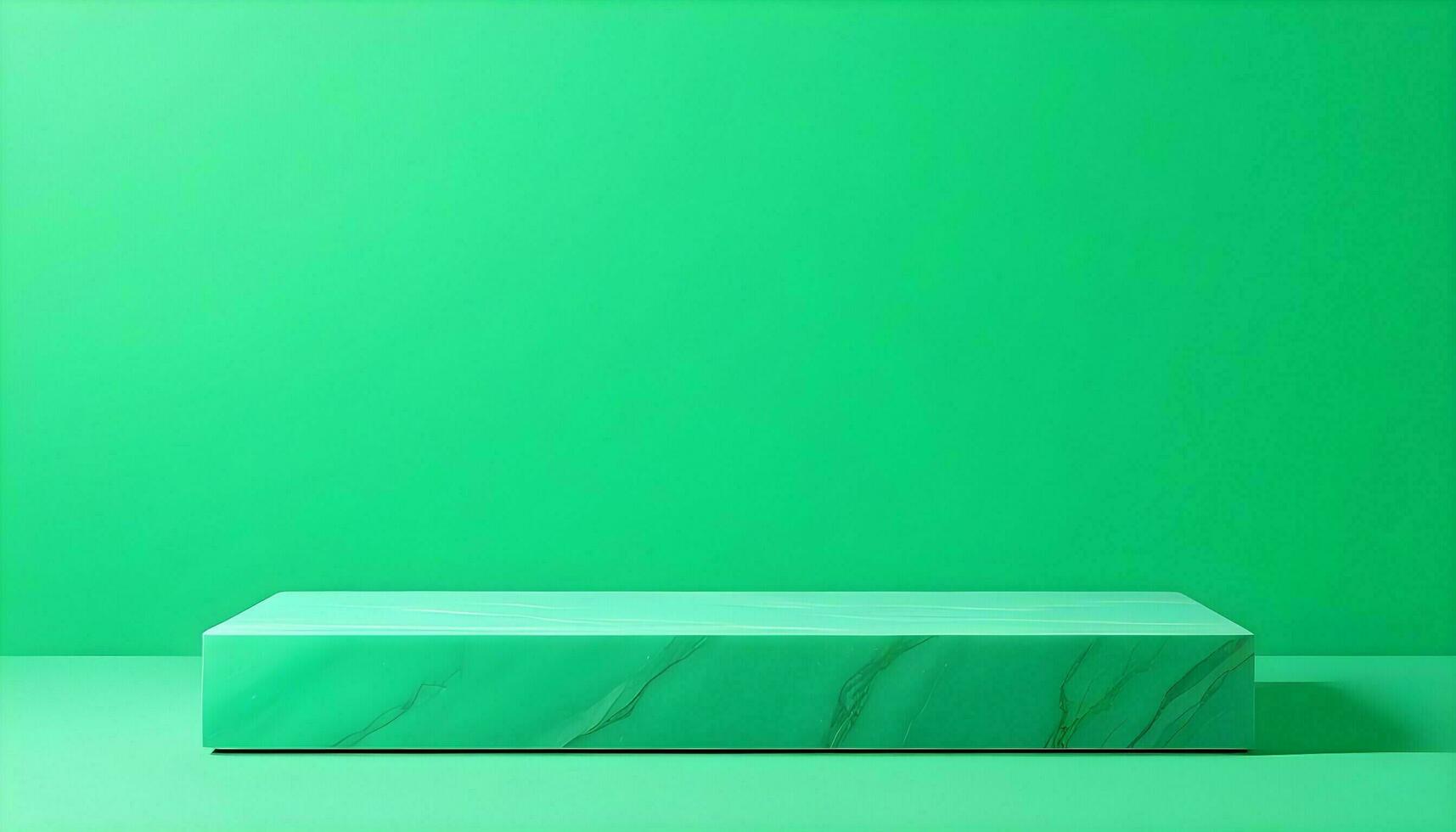 AI generated Vector abstract white 3d room with realistic white cylinder pedestal podium and palm leaf shadow overlay photo