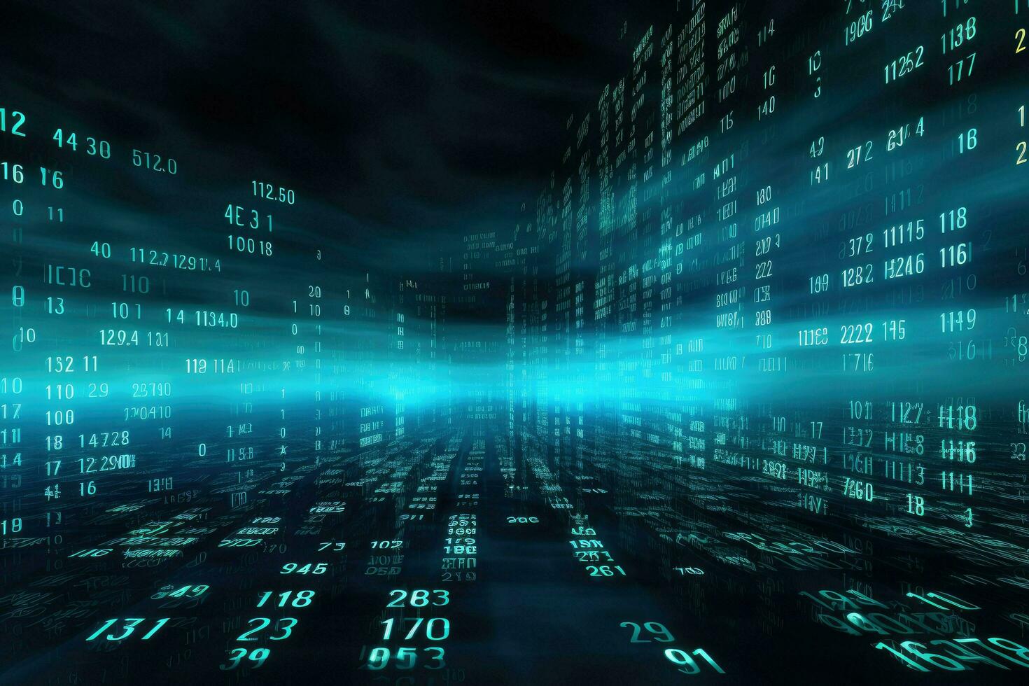 AI generated Binary Realistic tech colorful background modern devices. Ai generated photo