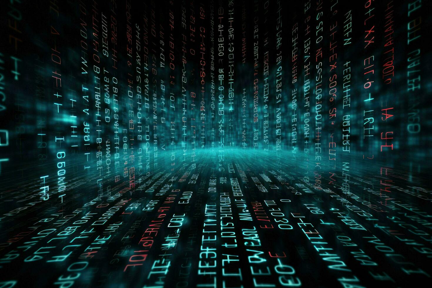AI generated Binary Realistic tech colorful background modern devices. Ai generated photo