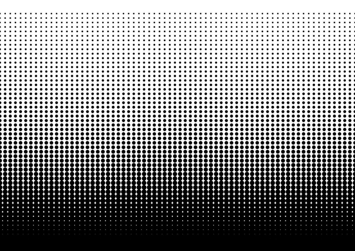 Halftone dots. Dotted gradient. Monochrome dots texture backdrop. Black dots on white background. Vector illustration