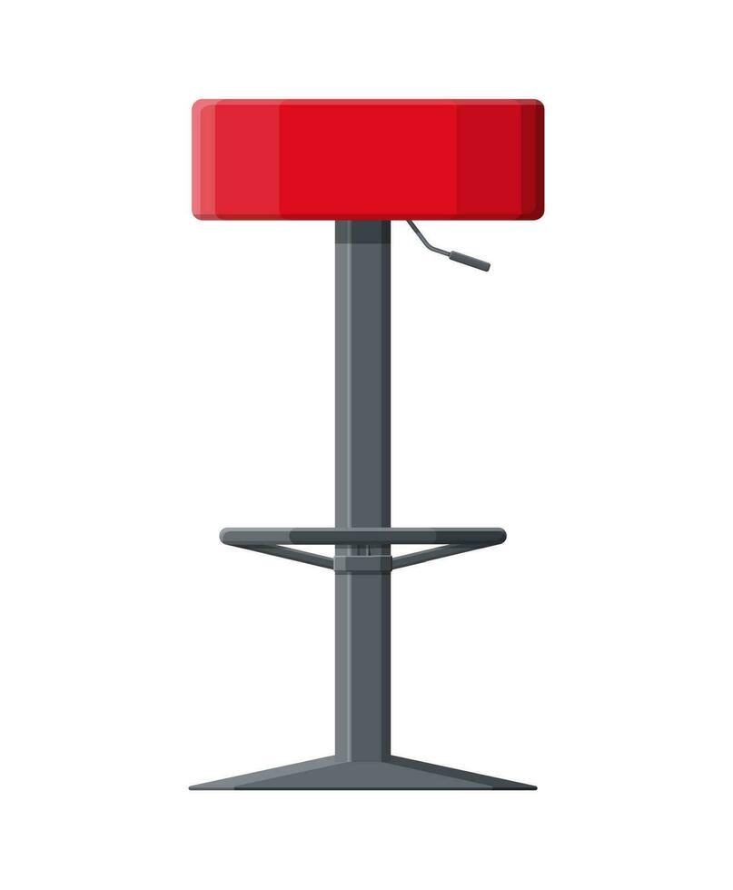 Barstool chair. Pub club bar trendy equipment. Vector illustration in flat style