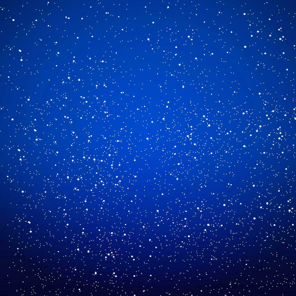 Dark blue Winter background with snowflakes, vector illustration
