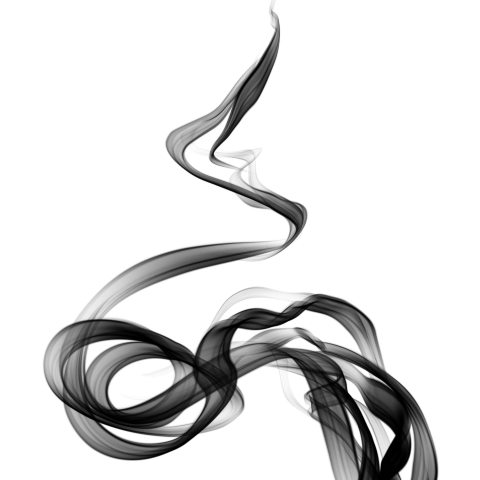 Realistic smoke flow element on transparent background png