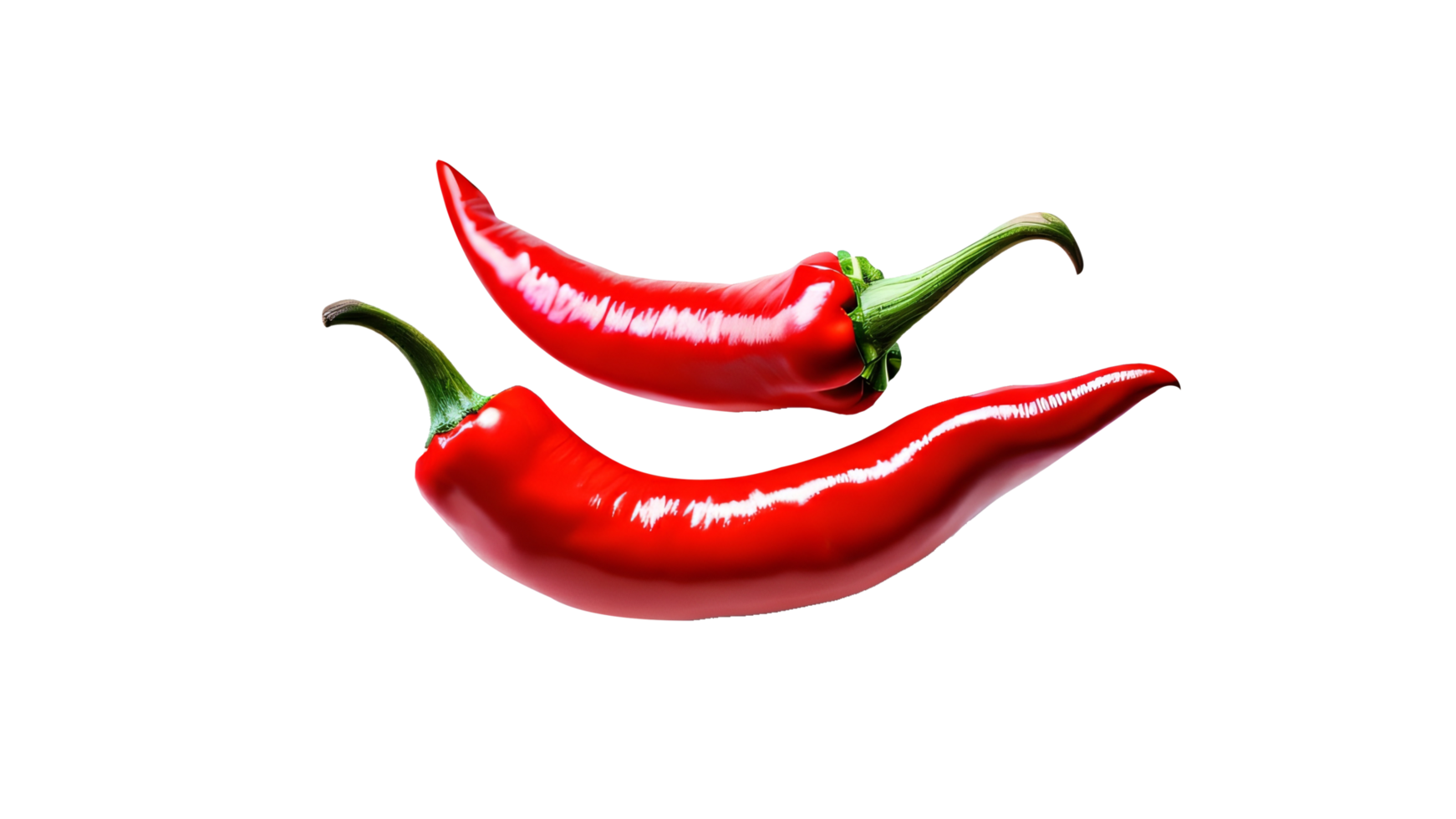 Red chili pepper on a transparent background, png clipart.