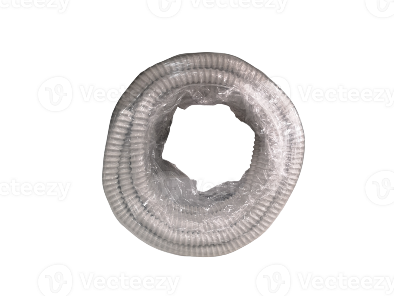 Flexible plasticized hose for coiled drain- png
