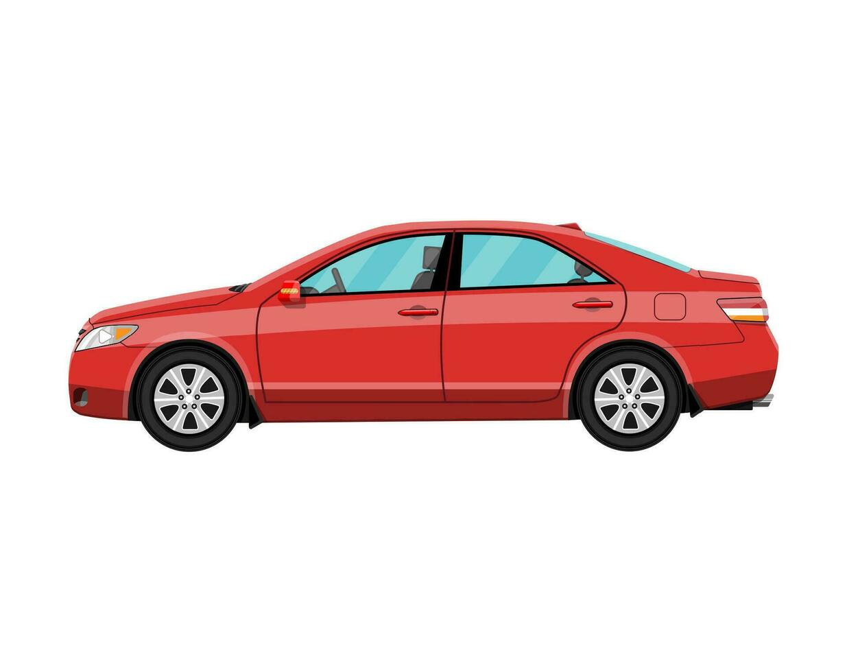 high detailed car isolated on white . vector illustration in flat style
