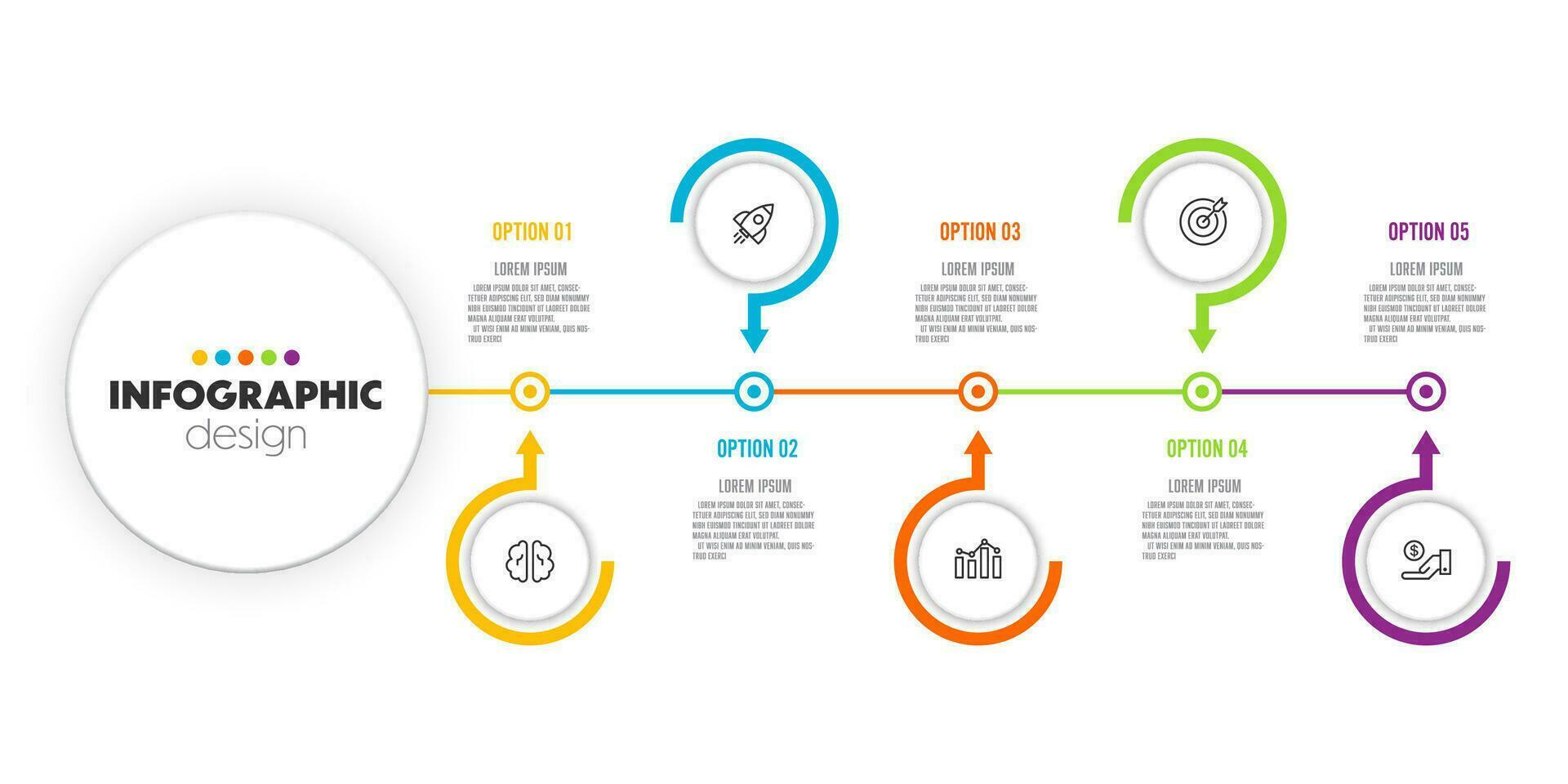 Vector business data visualization, process diagram graph with 4 options. Business template timeline  for presentation, creative ideas for infographics.