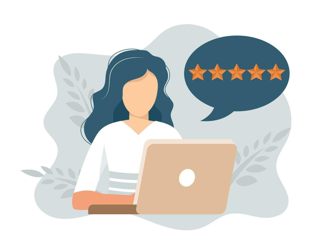 Customer satisfaction. Feedback. Rating on customer service illustration. Website rating feedback and review concept. Flat vector illustration