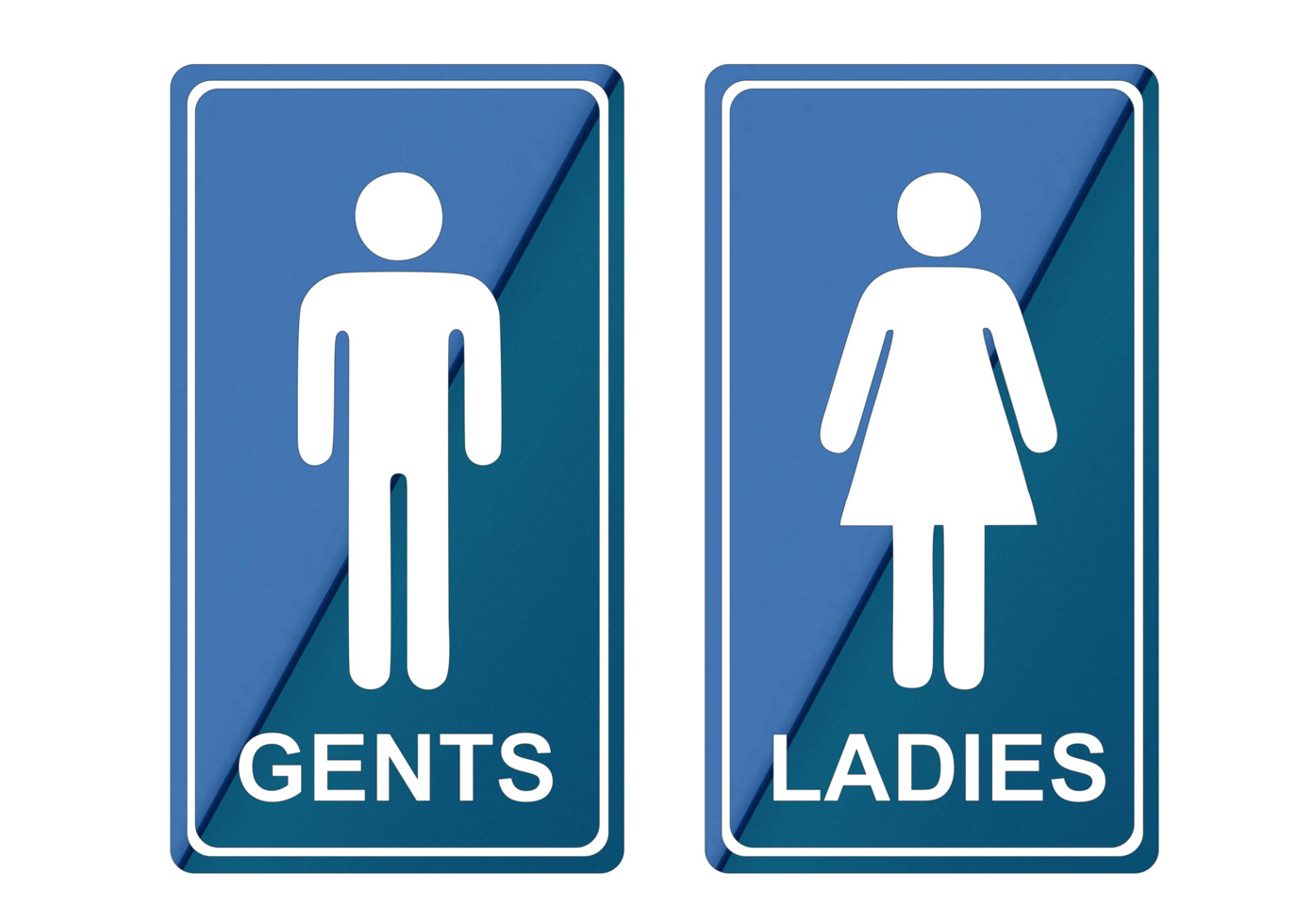 toilet signage icon with modern background png