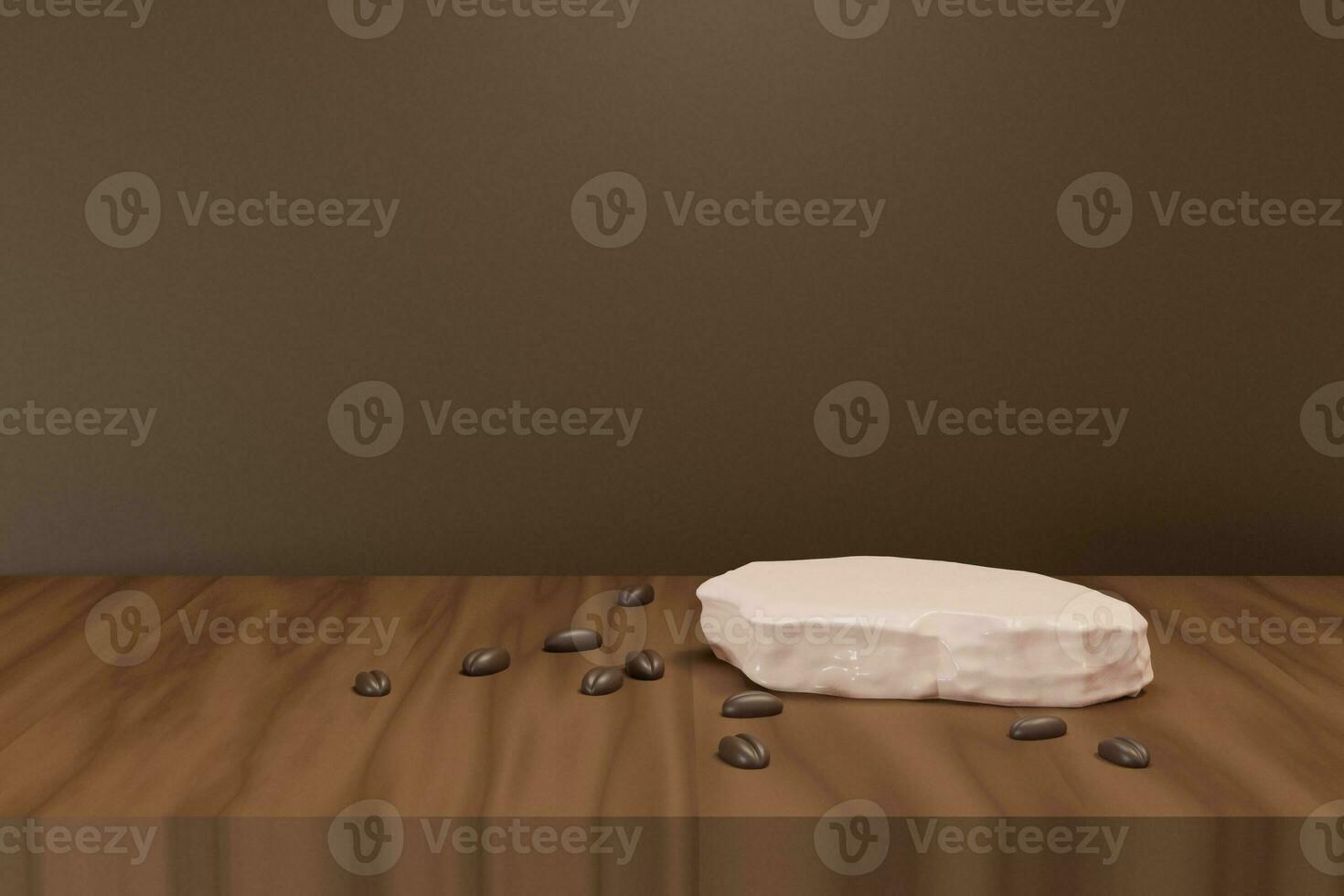 3D rendering scene with podium and abstract background. podium for cosmetic product presentation. photo