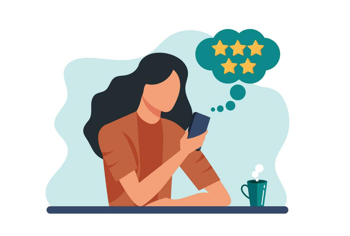 Customer satisfaction. Feedback. Rating on customer service illustration. Website rating feedback and review concept. Flat vector illustration