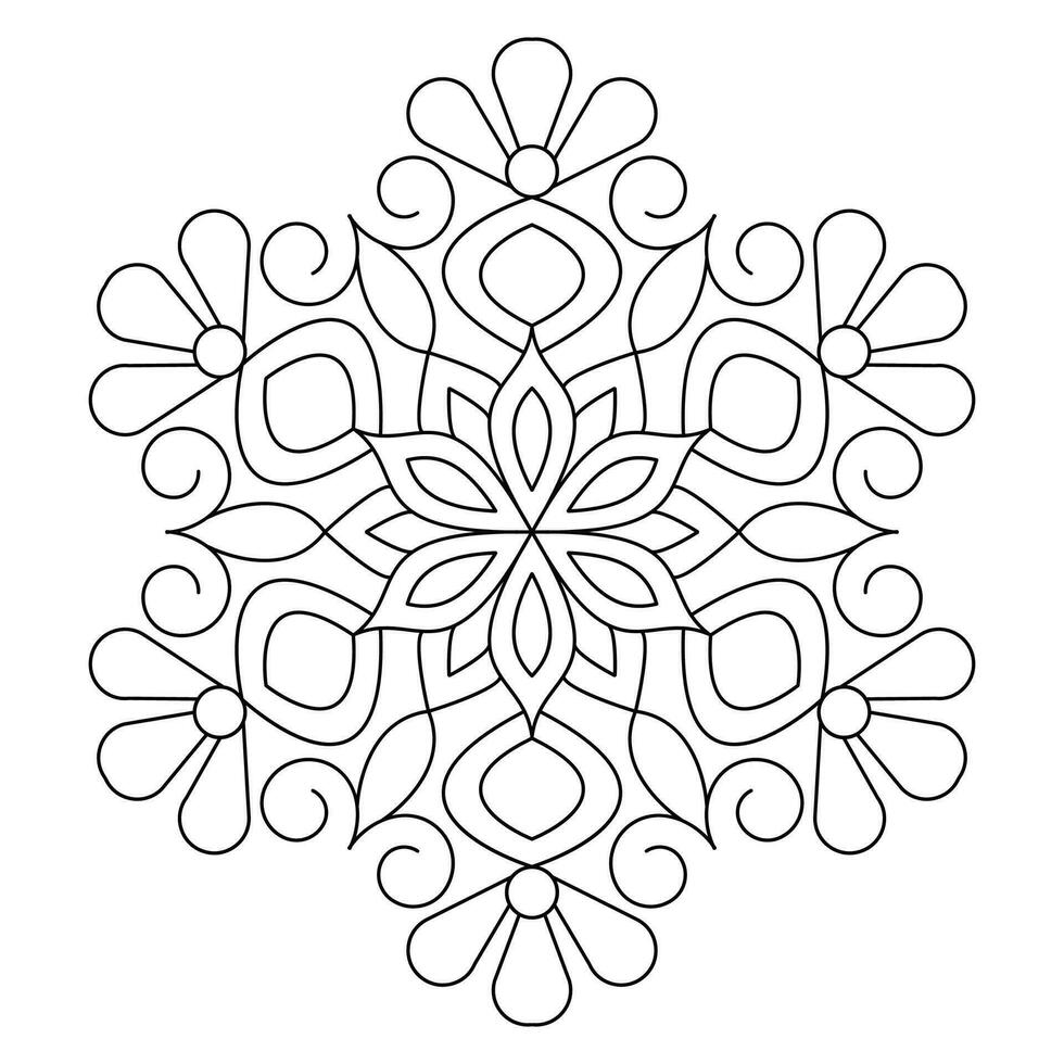 Eternal loop simple mandala design vector file