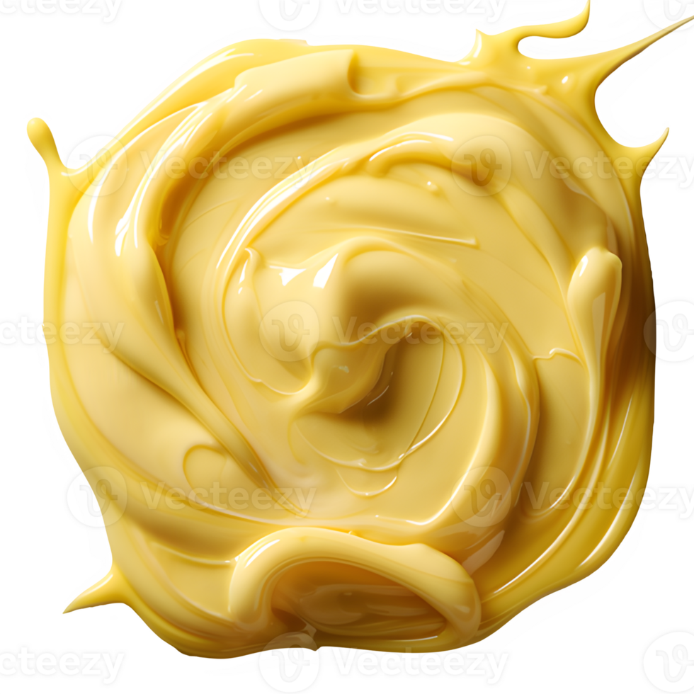 AI generated splash of mayonnaise isolated on transparent background ,generative ai png