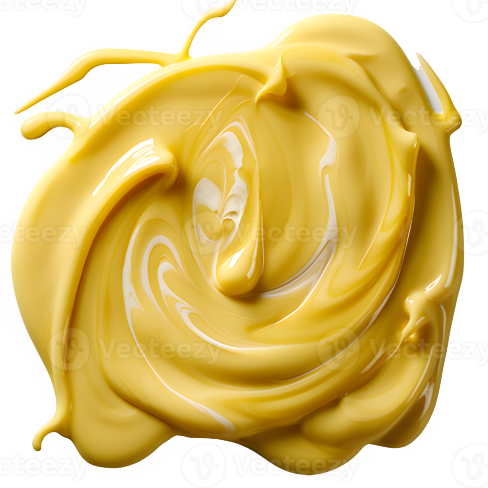 AI generated splash of mayonnaise isolated on transparent background ,generative ai png