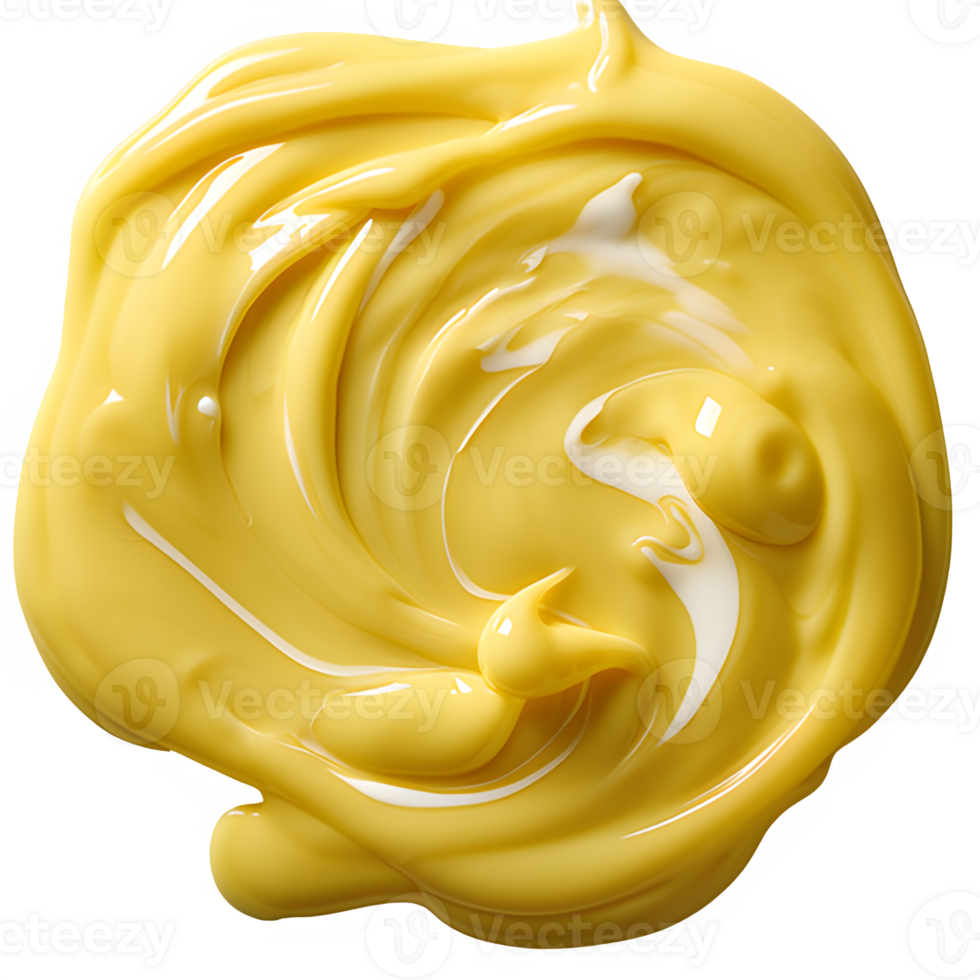 AI generated splash of mayonnaise isolated on transparent background ,generative ai png