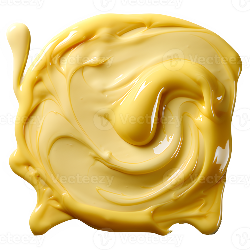 AI generated splash of mayonnaise isolated on transparent background ,generative ai png