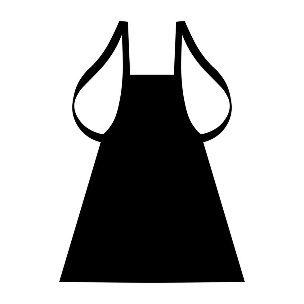 Apron vector black icon isolated on white background