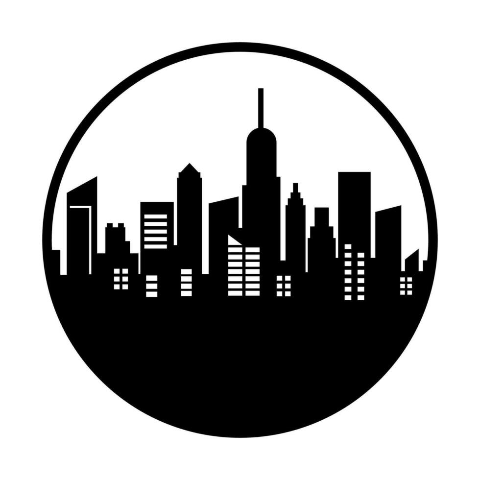City black logo isolated on white background vector