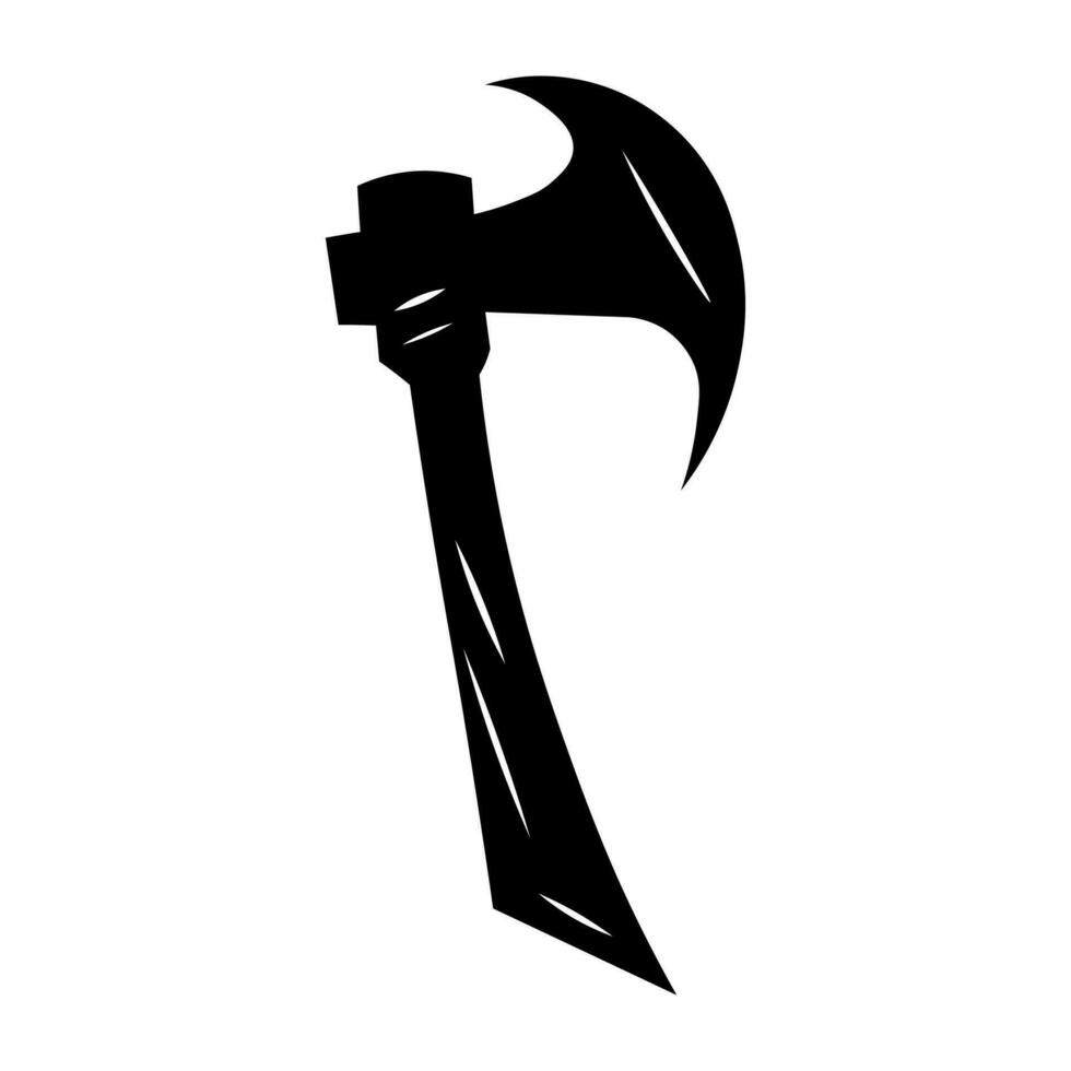 Axe vector black icon isolated on white background