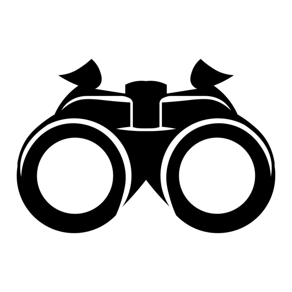 Binoculars vector black icon isolated on white background