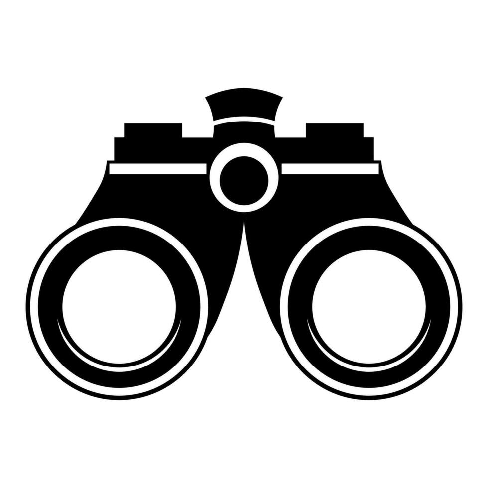 Binoculars vector black icon isolated on white background