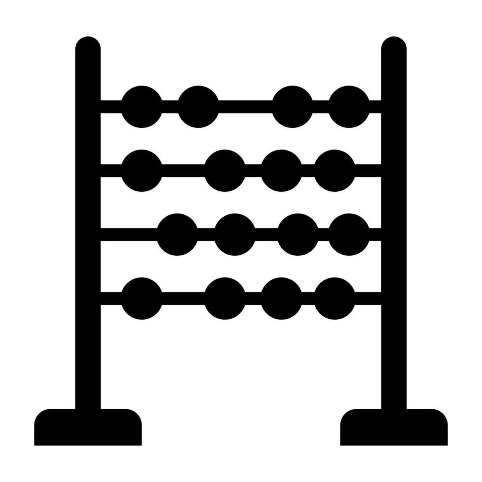 Abacus vector black icon isolated on white background