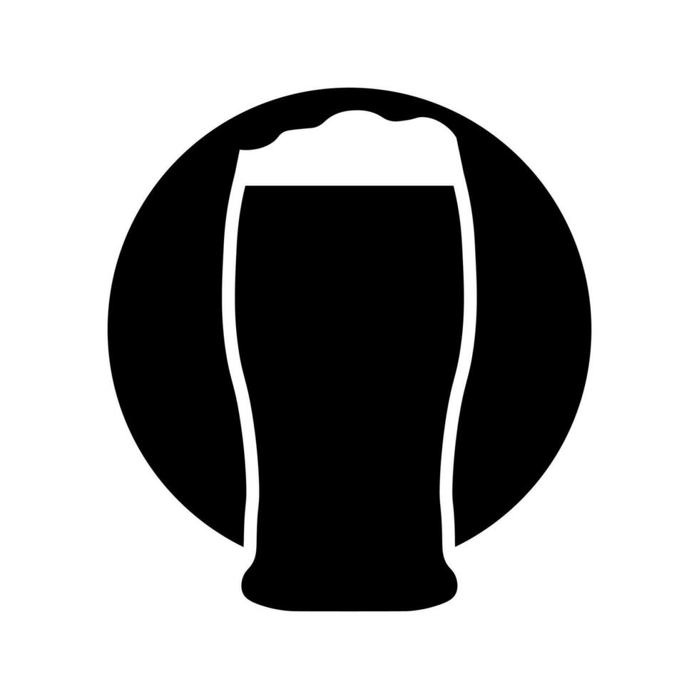 Beer vector black icon isolated on white background
