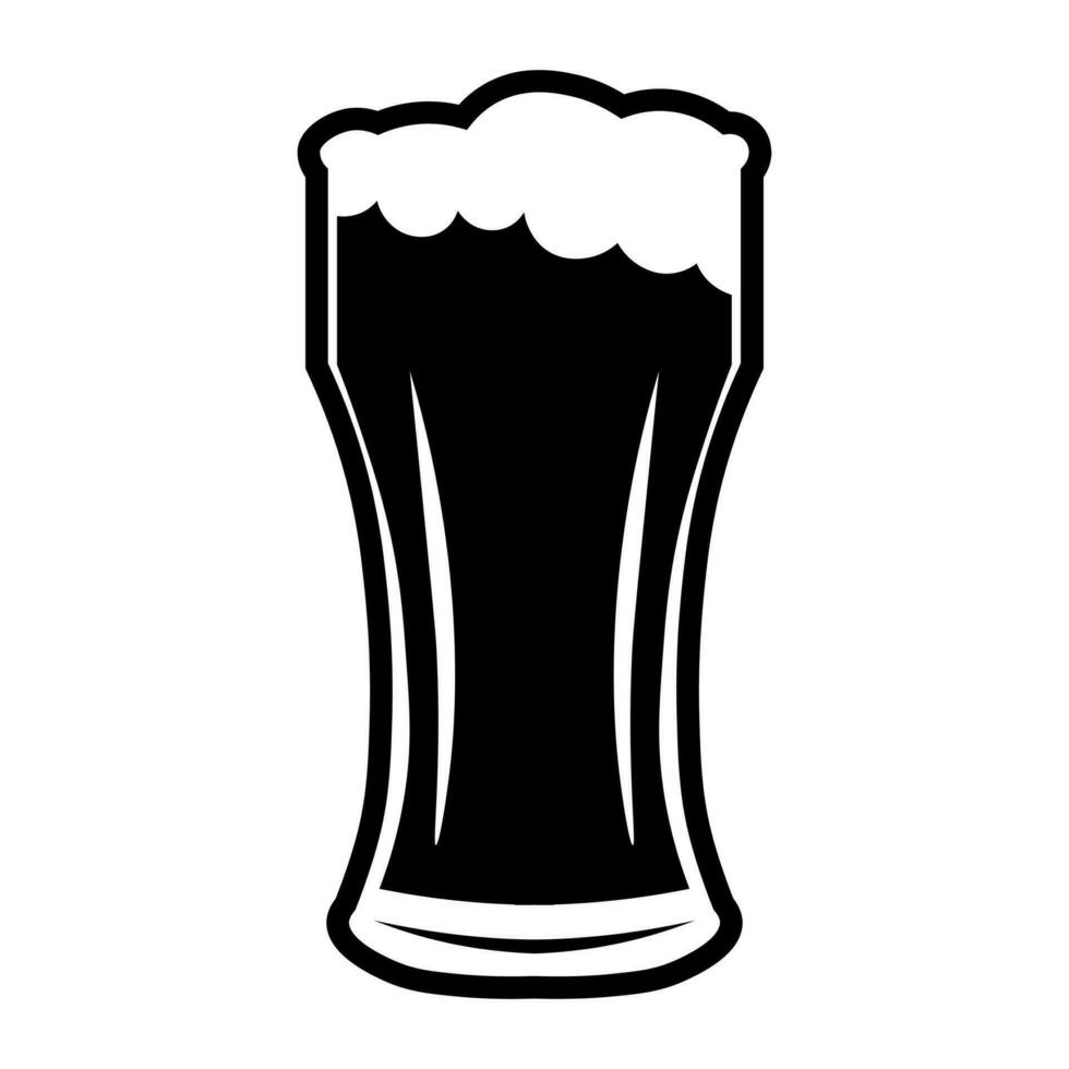 Beer vector black icon isolated on white background