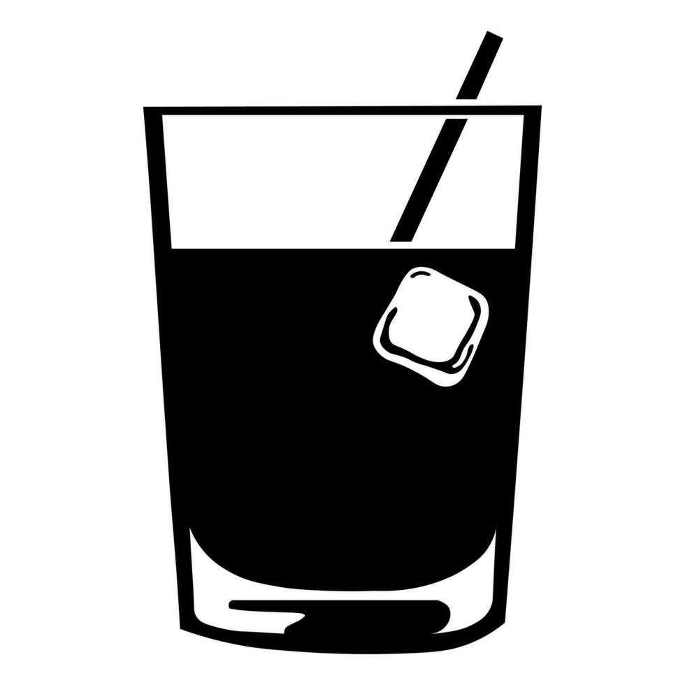 Drink black icon isolated on white background vector