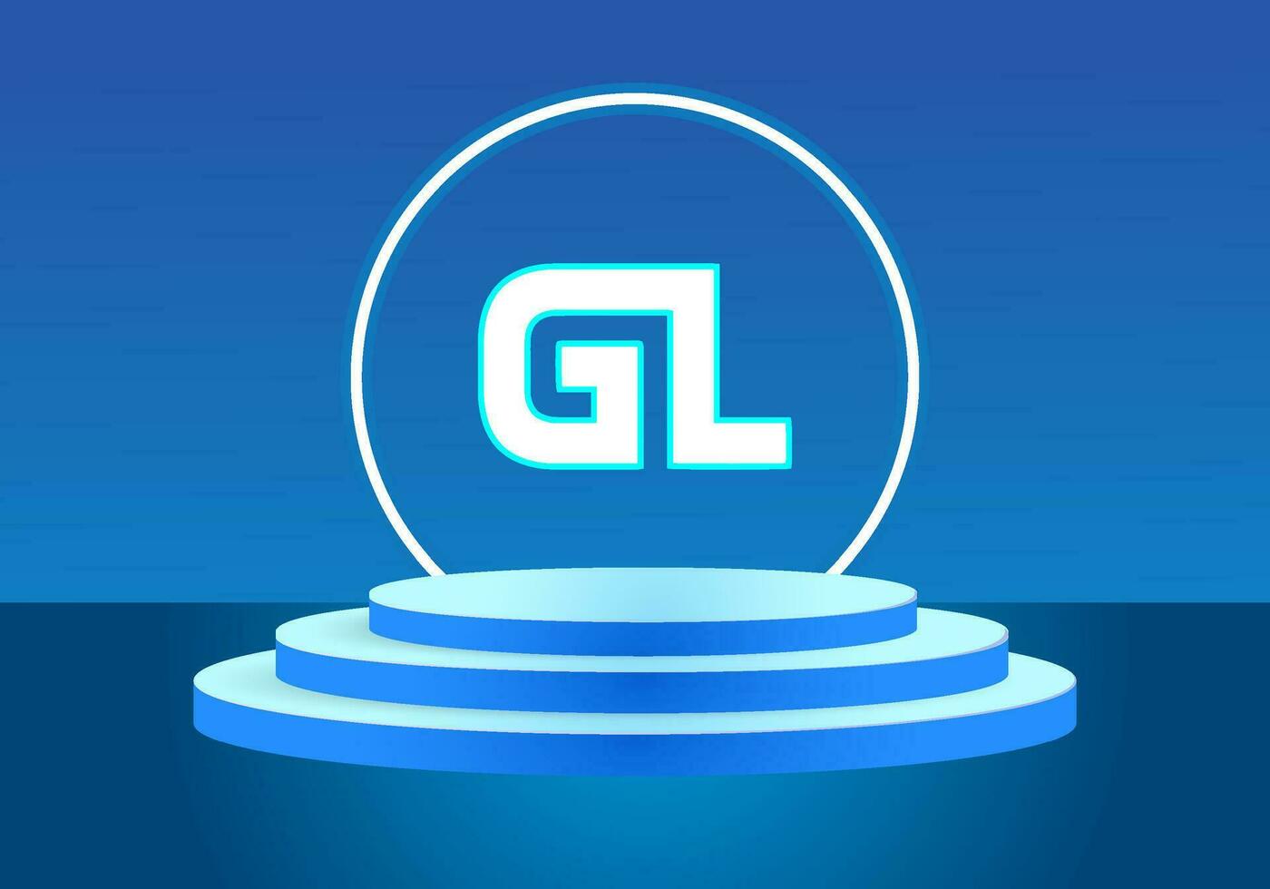 letra gl azul logo signo. vector logo diseño para negocio.