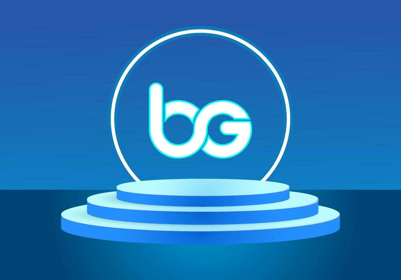 Letter GB blue logo sign. Vector logo design for business.