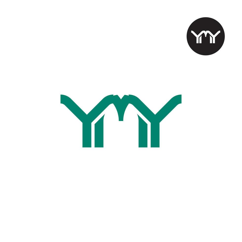 Letter YMY Monogram Logo Design vector