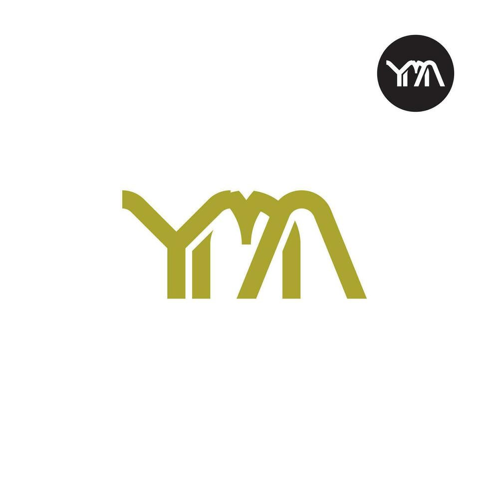 Letter YMA Monogram Logo Design vector